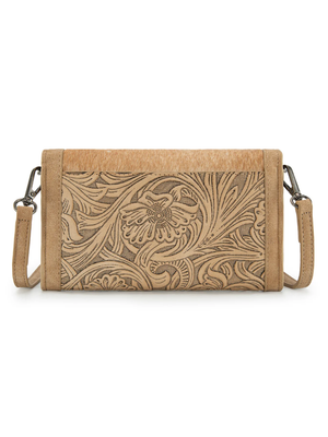 Portefeuille Western Cow Hair avec bandoulière