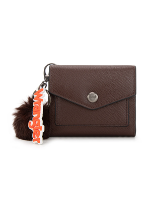 Portefeuille tri-fold avec porte-clés pompon