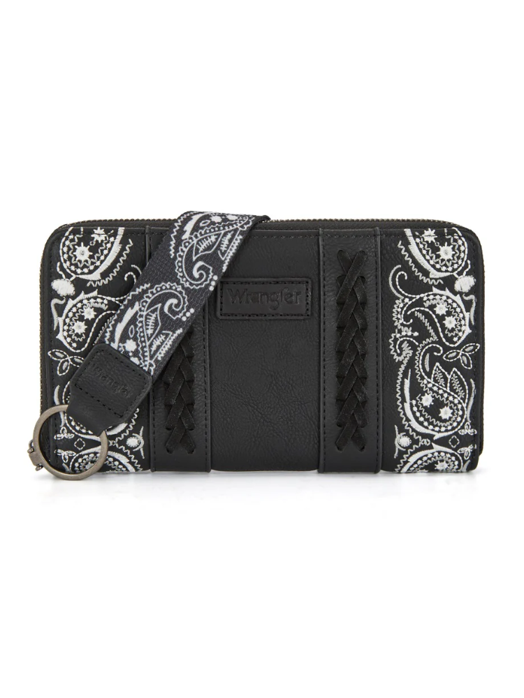 Portefeuille Braided Paisley Bandana avec dragonne
