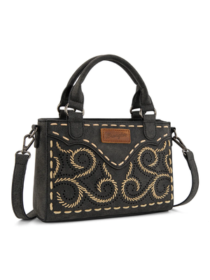 Mini sac à main satchel / bandoulière Embroidered Swirl