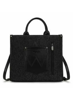 Aztec Studded Denim Crossbody Bag