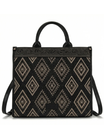 Aztec Studded Denim Crossbody Bag