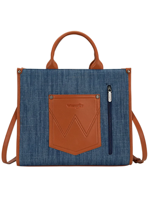 Aztec Studded Denim Crossbody Bag