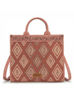Aztec Studded Denim Crossbody Bag