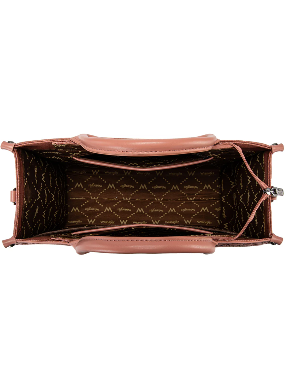 Aztec Studded Denim Crossbody Bag
