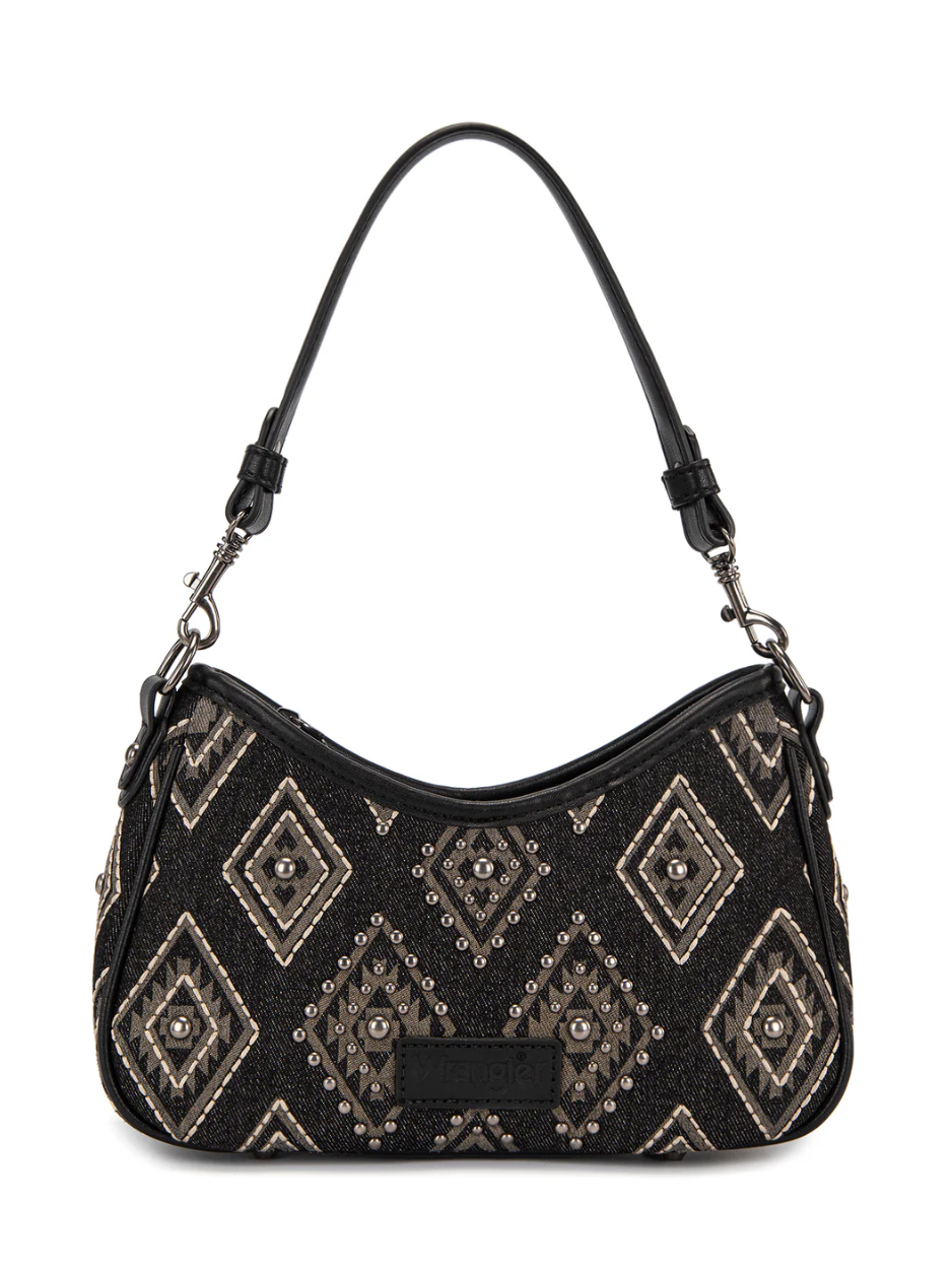 Sac à main Aztec Studded Denim avec mini pochette