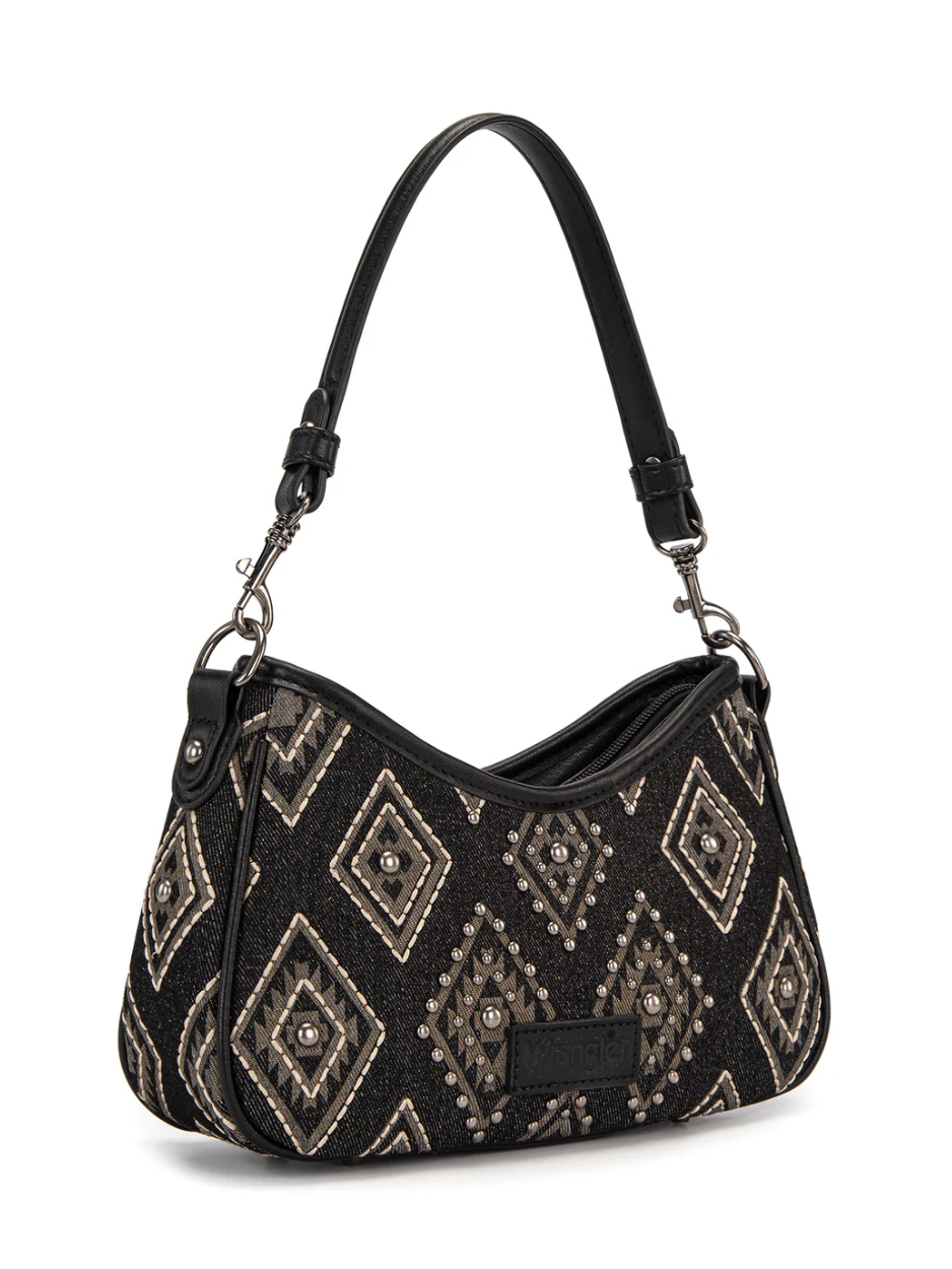 Sac à main Aztec Studded Denim avec mini pochette