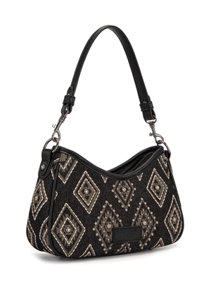 Sac à main Aztec Studded Denim avec mini pochette