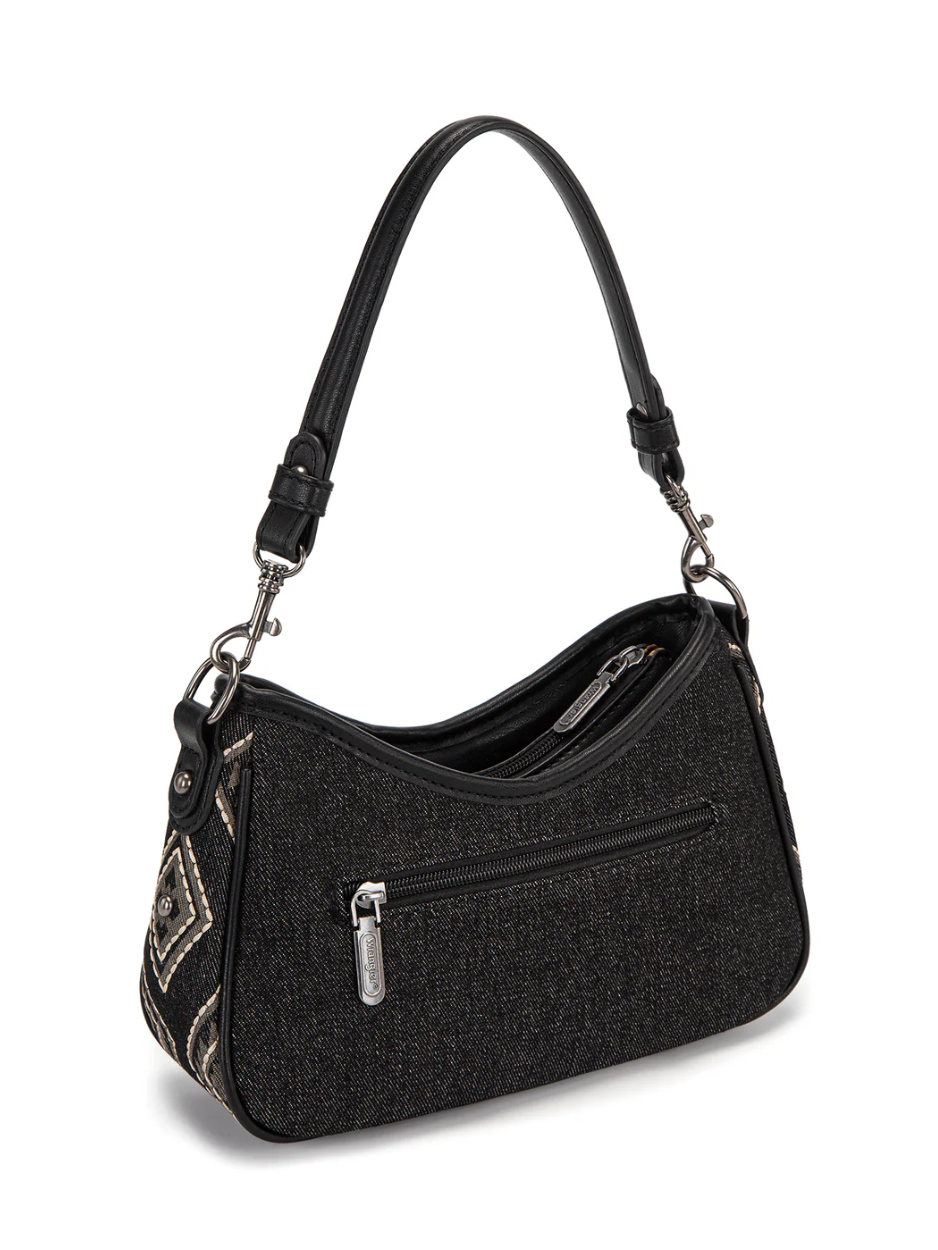 Sac à main Aztec Studded Denim avec mini pochette