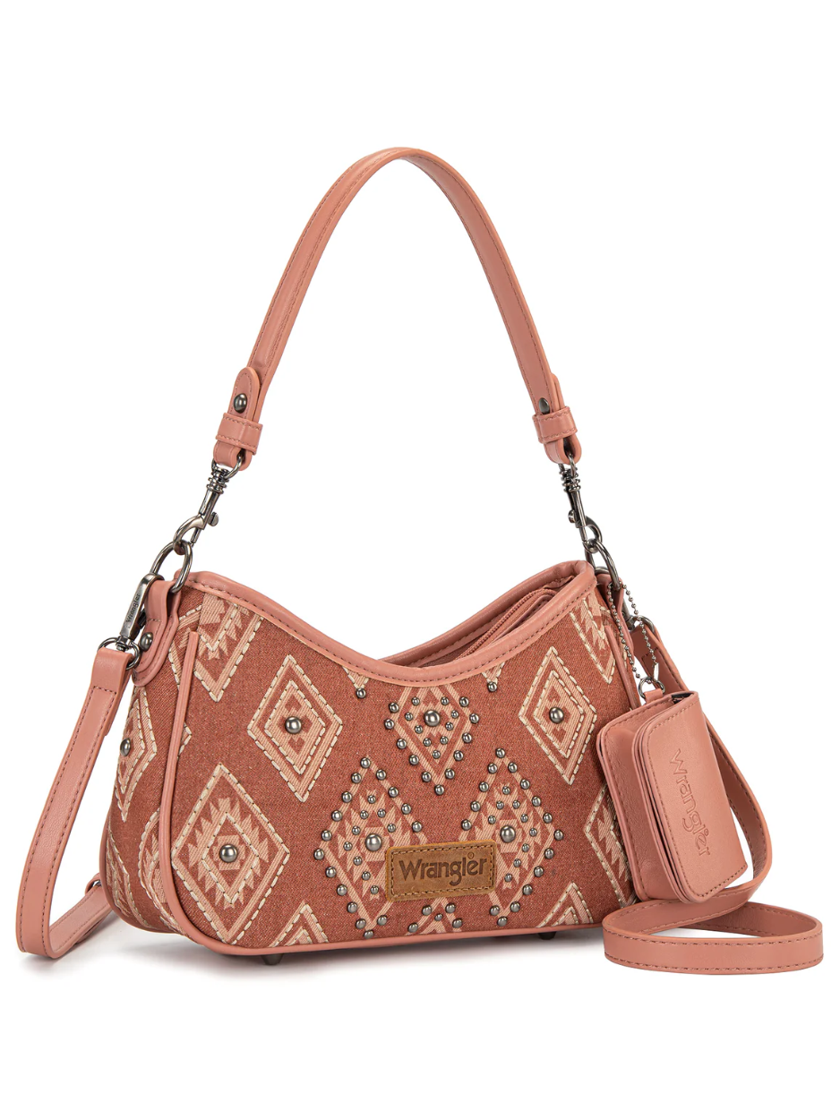 Sac à main Aztec Studded Denim avec mini pochette