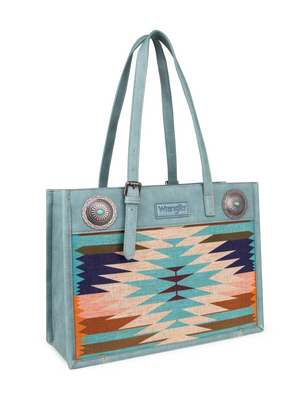 Southwest Art Print Turquoise Handbag