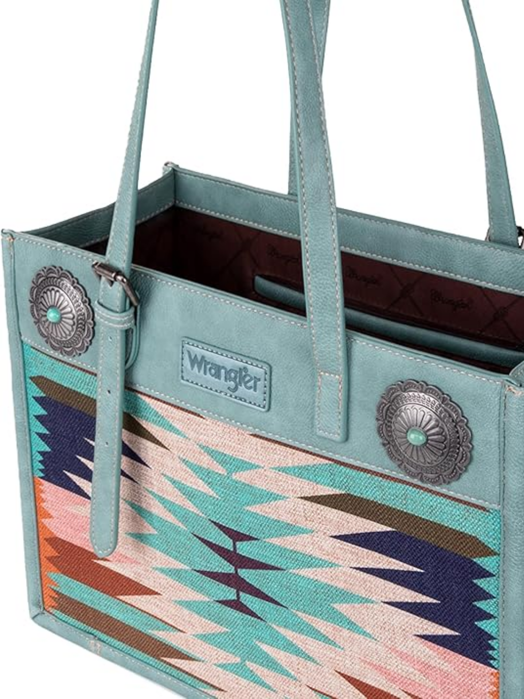 Southwest Art Print Turquoise Handbag