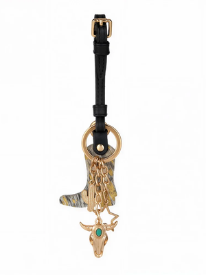Breloque de sac Western en botte de cowboy