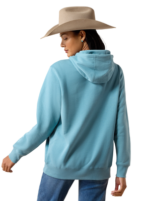Chandail à capuchon Ariat Logo 2.0 adriatic blue - Femme