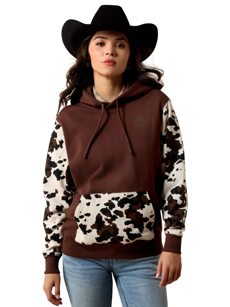 Chandail à capuchon Logo 2.0 Cow Print - Femme