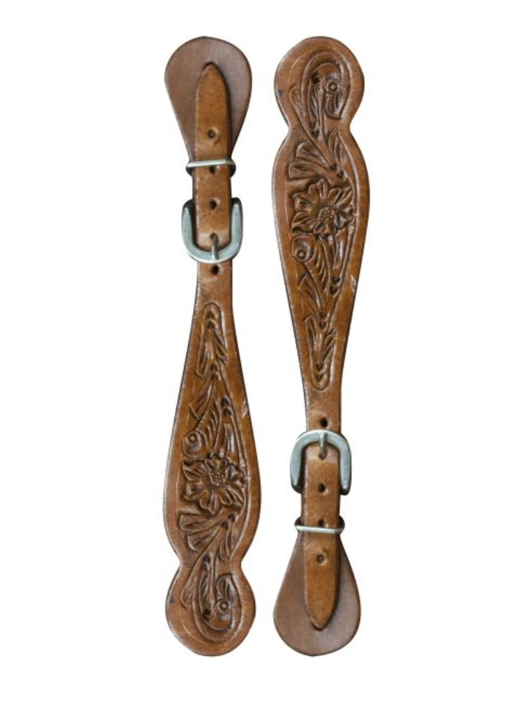 Western Floral Spur Straps