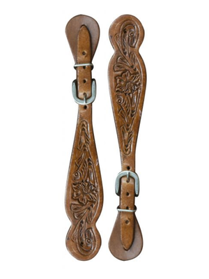 Western Floral Spur Straps
