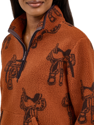 Pull en sherpa Saddle - Femme