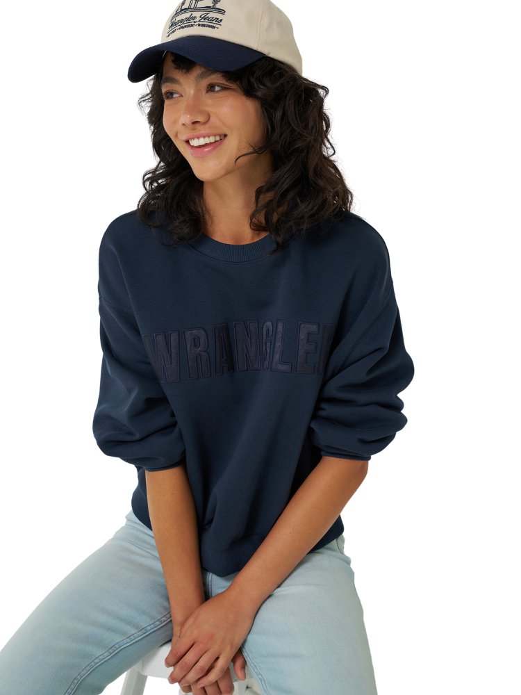 Crewneck Canyon oversized Dark Sapphire - Femme