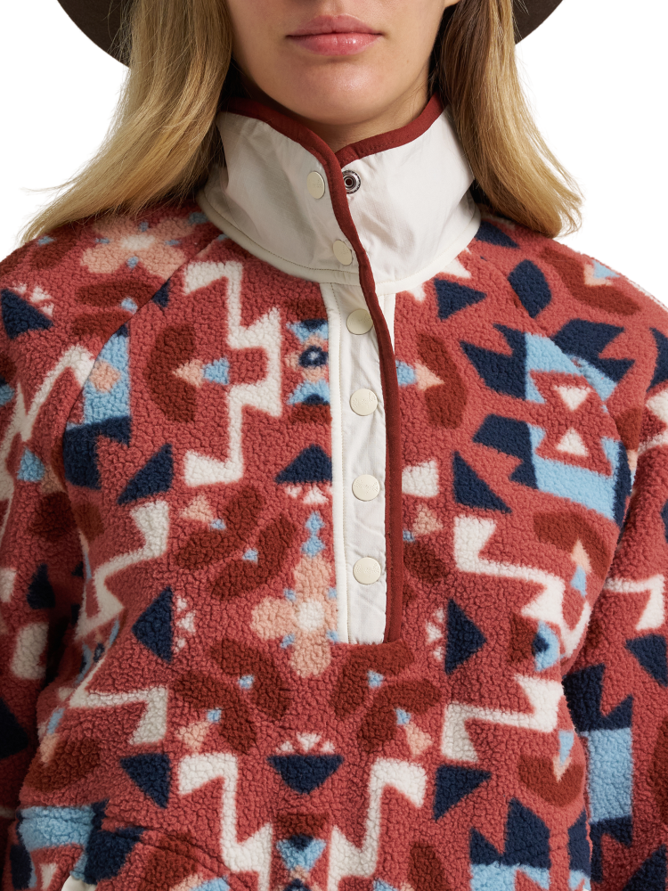 Veste de sherpa Retro Americana snaps - Femme