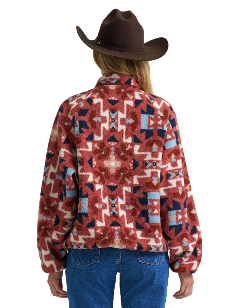 Veste de sherpa Retro Americana snaps - Femme