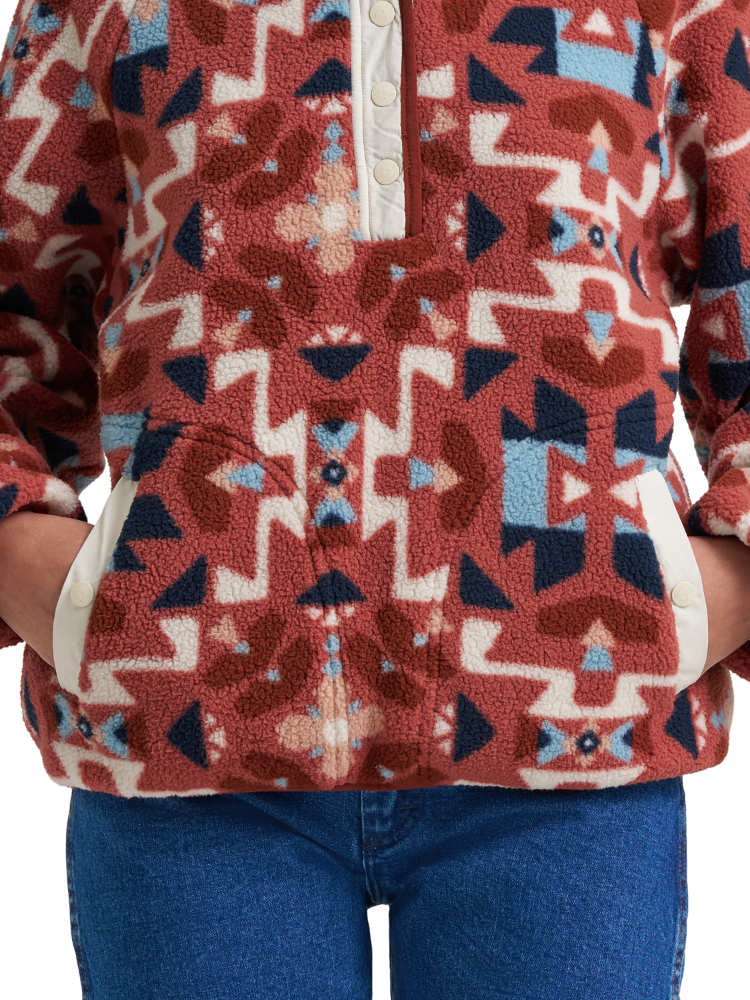 Veste de sherpa Retro Americana snaps - Femme