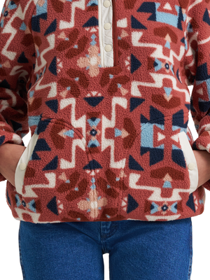 Veste de sherpa Retro Americana snaps - Femme