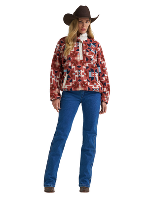 Veste de sherpa Retro Americana snaps - Femme
