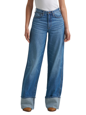 Jeans Western Retro® Bailey High Rise Wide Leg Cuffed Milena - Femme
