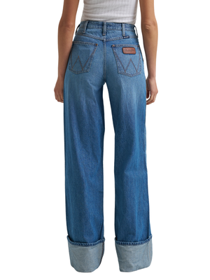Jeans Western Retro® Bailey High Rise Wide Leg Cuffed Milena - Femme