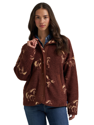 Veste sherpa Big Sky Hay Away Horses - Femme