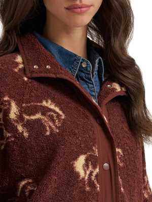 Veste sherpa Big Sky Hay Away Horses - Femme