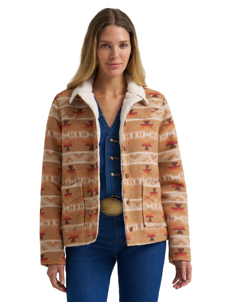 Manteau Retro® Sherpa Jacquard Tan - Femme
