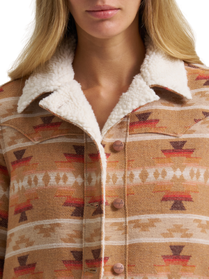 Manteau Retro® Sherpa Jacquard Tan - Femme