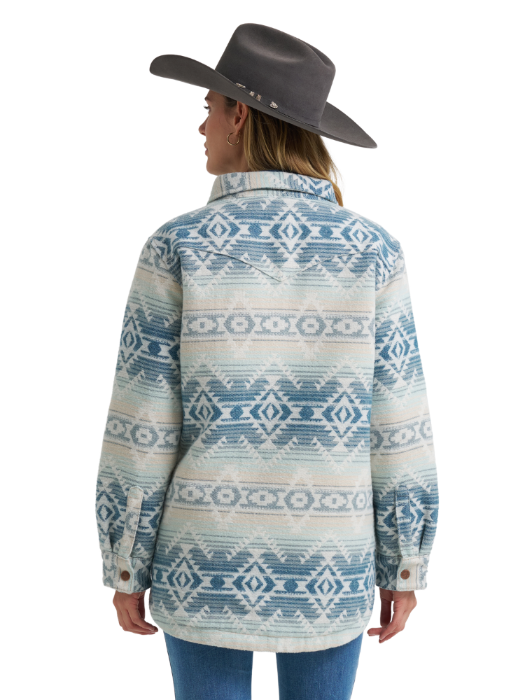 Surchemise jacquard Run the Ranch Bleu - Femme