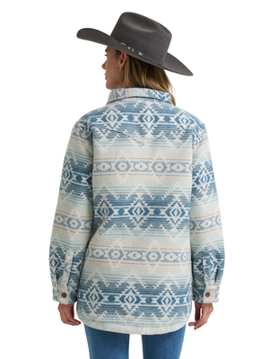 Surchemise jacquard Run the Ranch Bleu - Femme