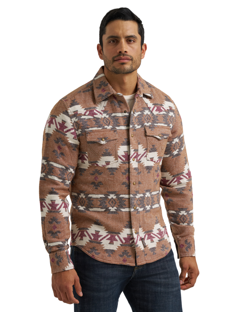 Surchemise Retro® Aztec Brun - Homme