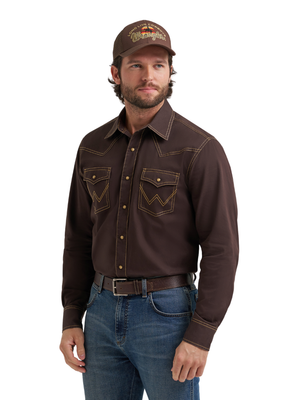 Chemise Western Retro® Premium Brune - Homme