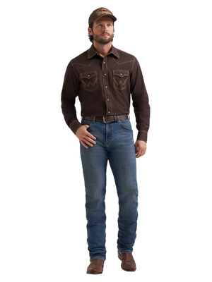 Chemise Western Retro® Premium Brune - Homme