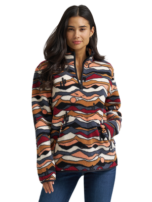 Pull en sherpa à zip Punchy Horizon - Femme