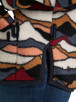 Pull en sherpa à zip Punchy Horizon - Femme