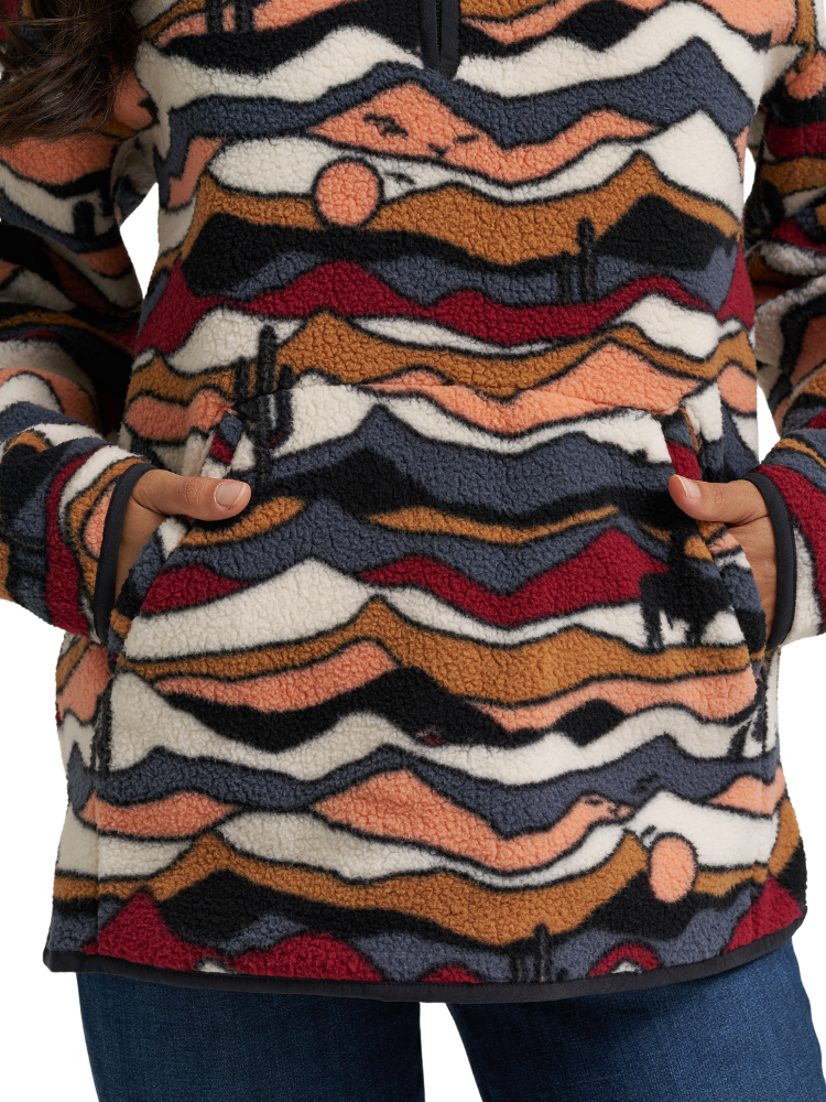 Pull en sherpa à zip Punchy Horizon - Femme