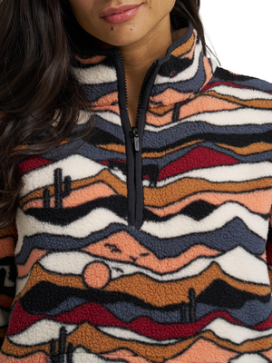 Pull en sherpa à zip Punchy Horizon - Femme