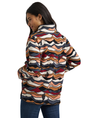 Pull en sherpa à zip Punchy Horizon - Femme