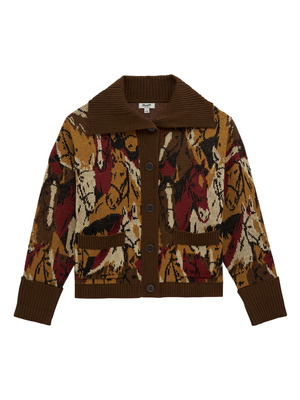 Cardigan Retro® Punchy Horses - Femme