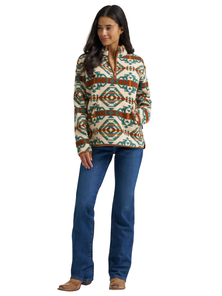 Pull Sherpa zippé Vintage Retro® - Femme