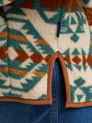 Pull Sherpa zippé Vintage Retro® - Femme