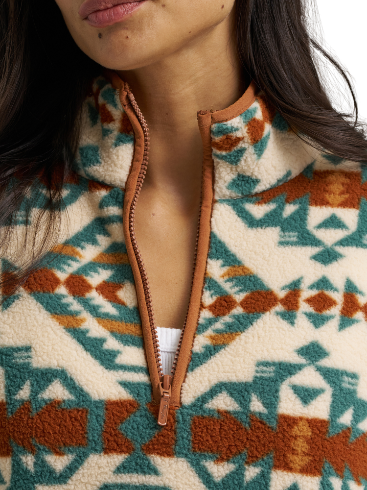Pull Sherpa zippé Vintage Retro® - Femme