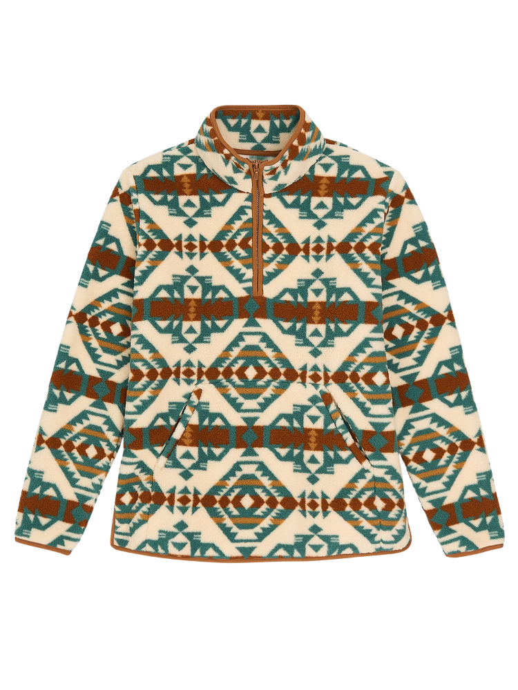 Pull Sherpa zippé Vintage Retro® - Femme