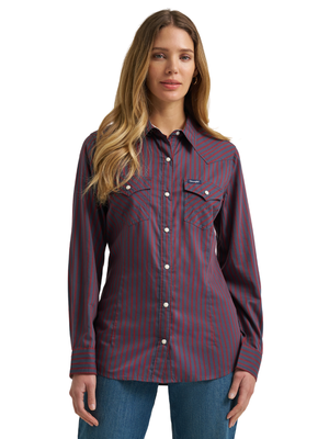 Chemise Western Retro® à rayures - Femme